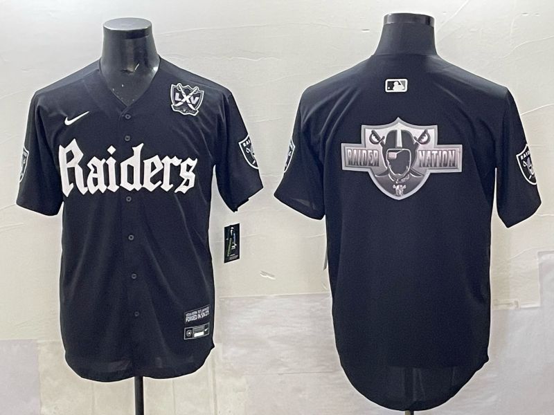 Men 2025 Oakland Raiders Blank Black 6th generation Joint Name Nike Limited NFL Jersey style 012->oakland raiders->NFL Jersey